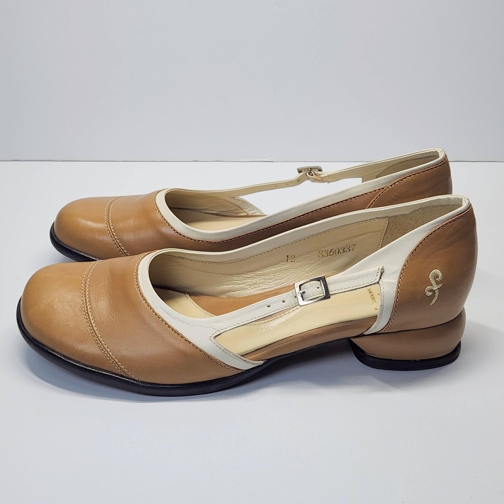 John Fluevog Fellowship Shoes Womens Size 12 Brown Leather Mary Jane Heels - Picture 10 of 16